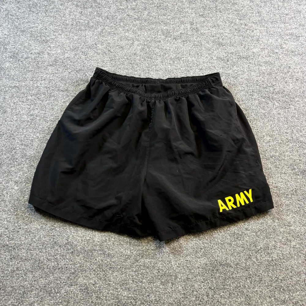 US Army Athletic Short Men's L Black Polyester Physical Fitness Running Workout